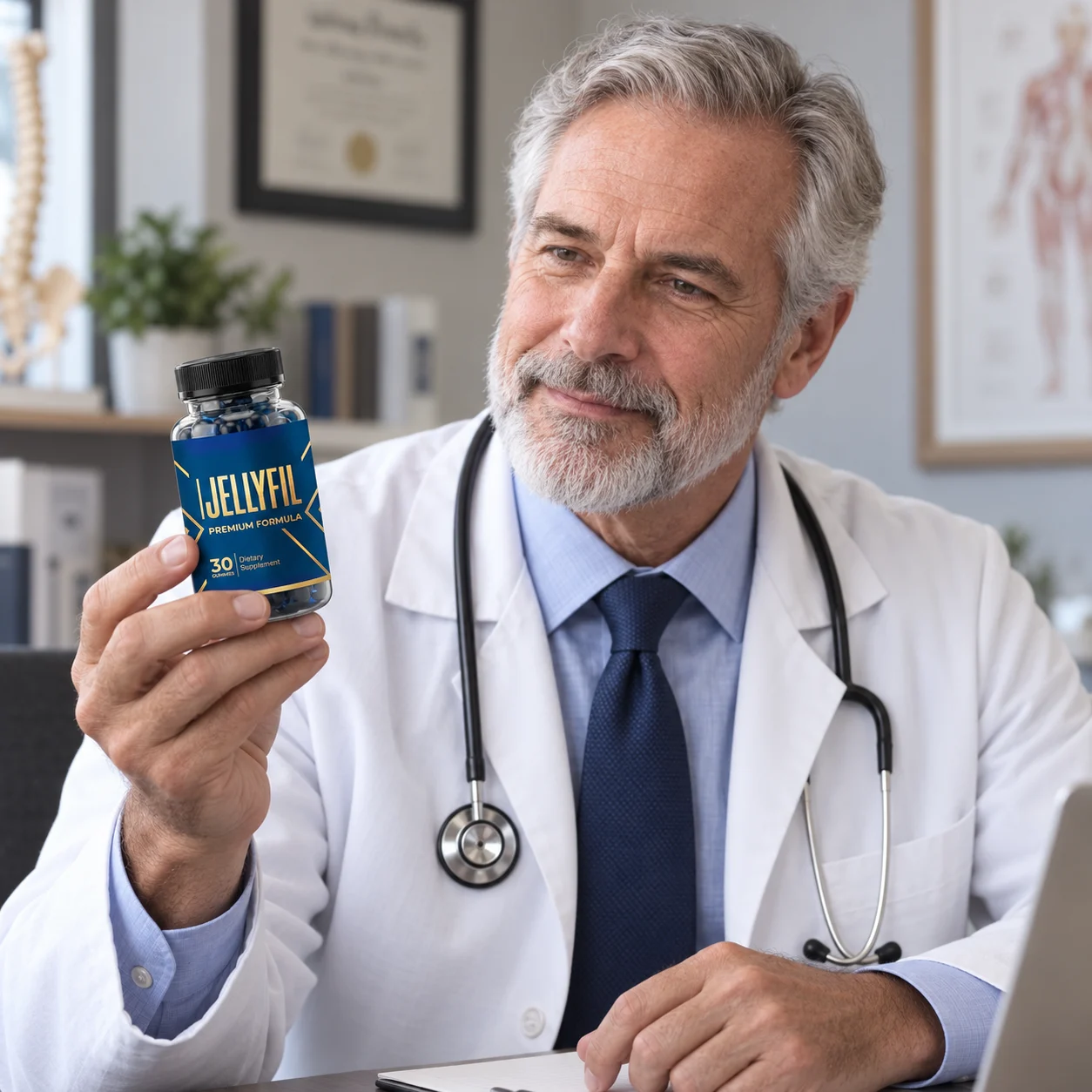 Physician reviewing the JellyFil formulation during the audit
